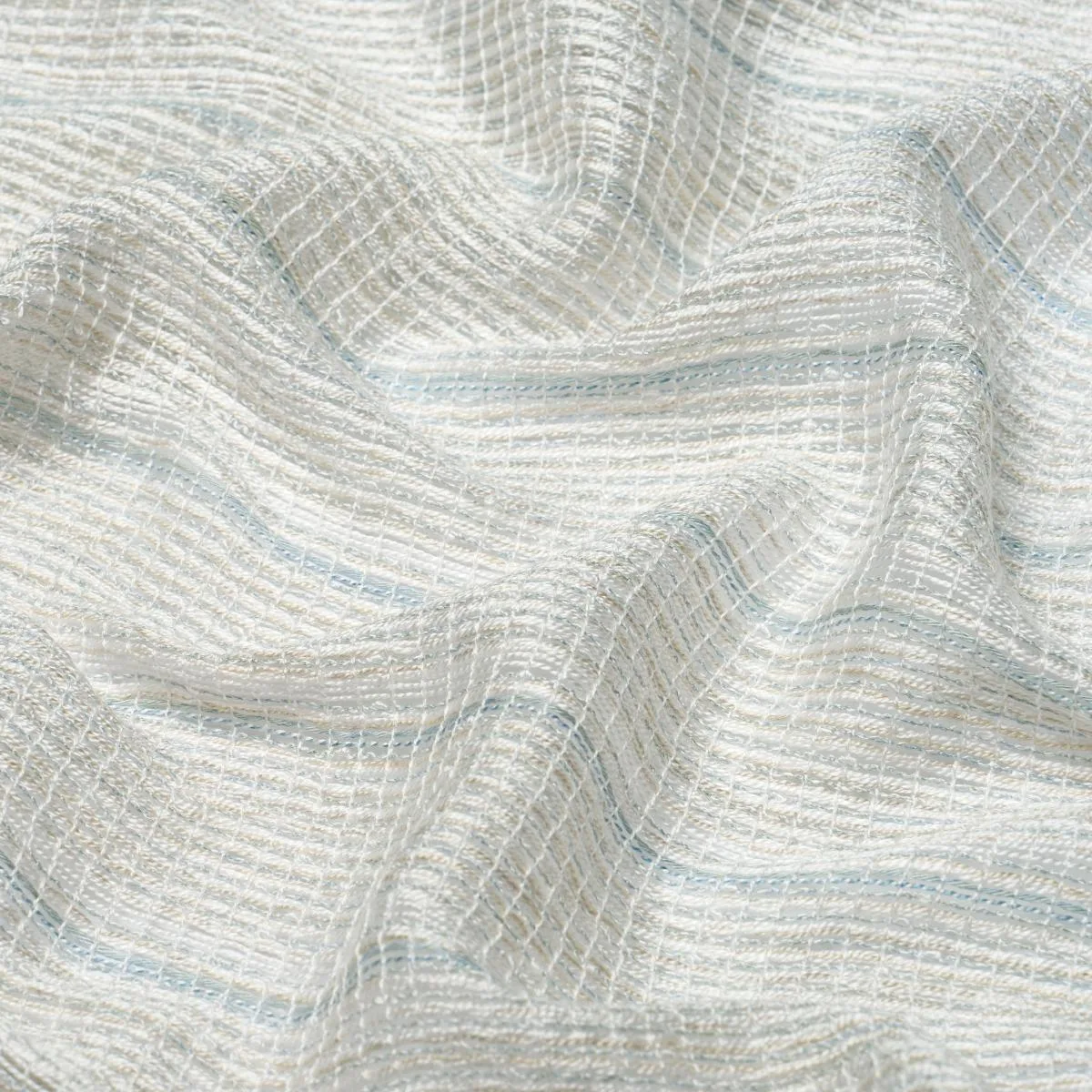 Schumacher 76362 Anyo Indoor/Outdoor Sheer Sky fabric swatch