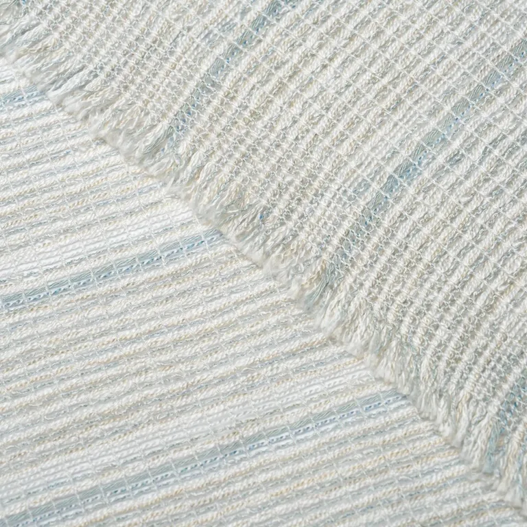 Schumacher 76362 Anyo Indoor/Outdoor Sheer Sky fabric swatch