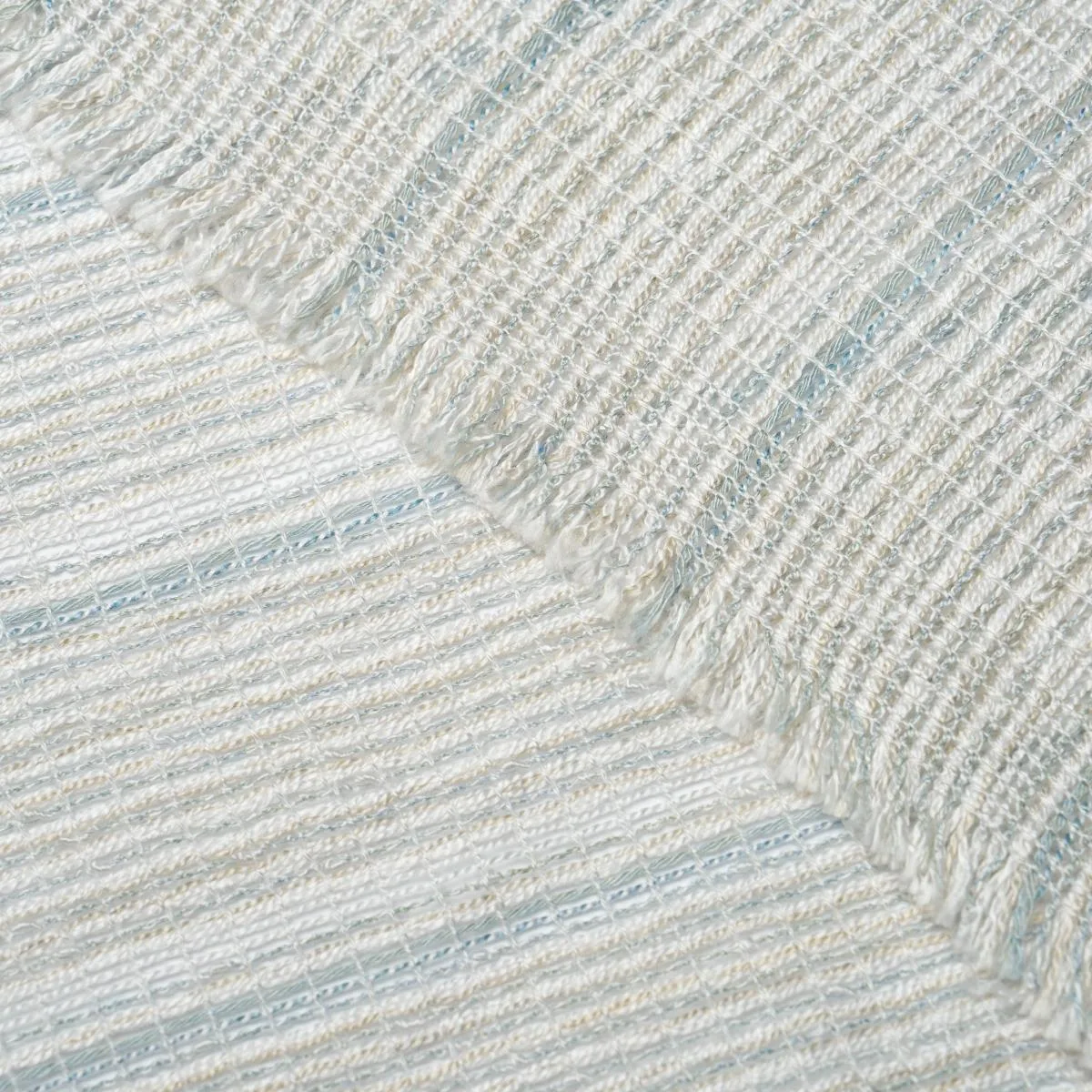 Schumacher 76362 Anyo Indoor/Outdoor Sheer Sky fabric swatch