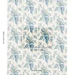 Schumacher 181731 Apolline Botanical Ciel & Marine fabric swatch