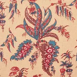 Schumacher 181730 Apolline Botanical Rouge & Bleu fabric swatch