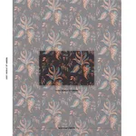 Schumacher 181732 Apolline Botanical Rouge & Noir fabric swatch