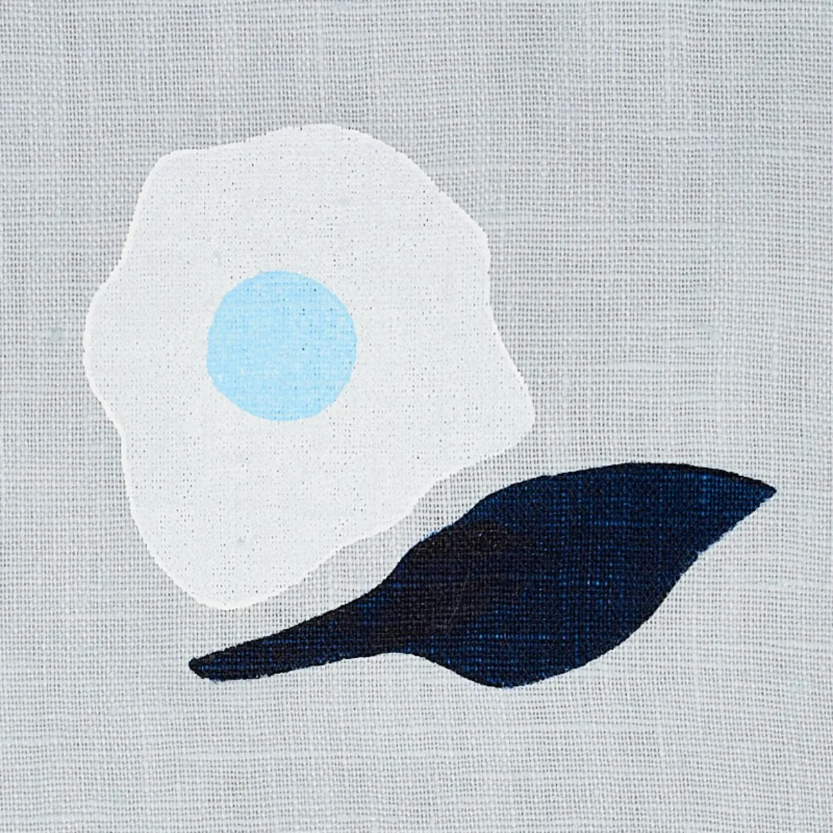 Schumacher 179890 Aquinnah Hand Block Print Sky fabric swatch