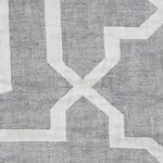 Schumacher 75870 Arabesque Maze Sheer Grey fabric swatch