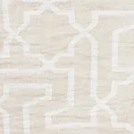 Schumacher 75871 Arabesque Maze Sheer Natural fabric swatch