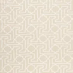 Schumacher 75871 Arabesque Maze Sheer Natural fabric swatch