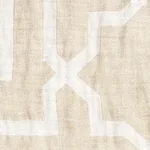 Schumacher 75871 Arabesque Maze Sheer Natural fabric swatch