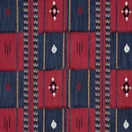 Schumacher 82091 Aravali Patchwork Cerise And Ink fabric swatch