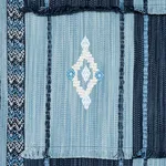Schumacher 82090 Aravali Patchwork Denim And Indigo fabric swatch