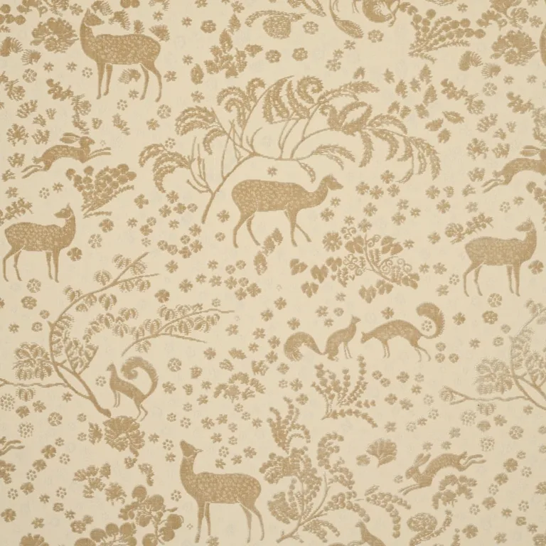 Schumacher 81311 Arbor Forest Champagne fabric swatch