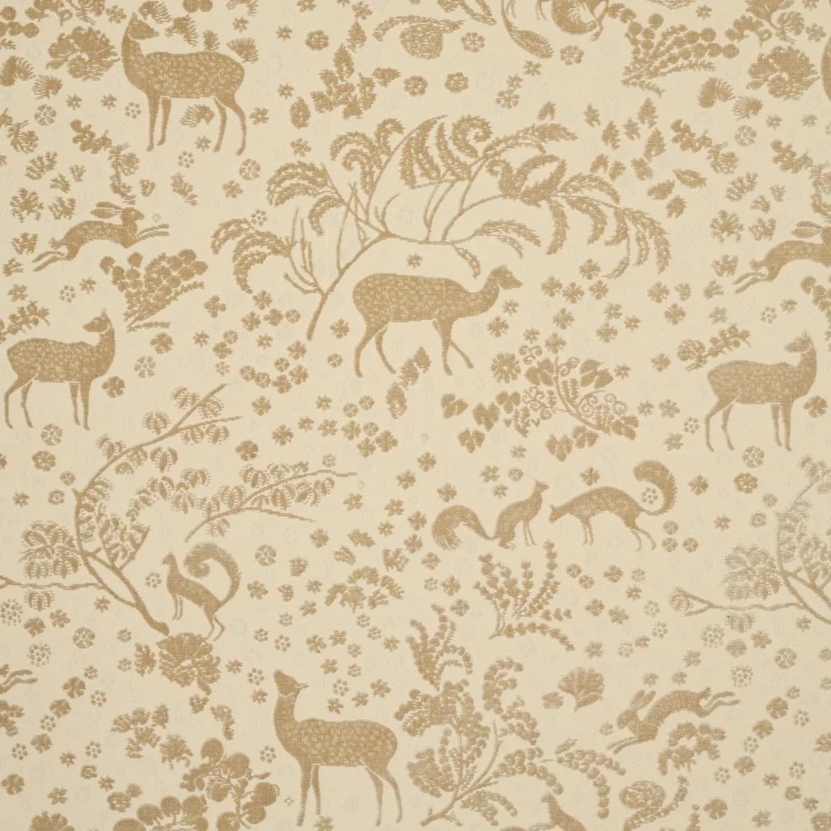 Schumacher 81311 Arbor Forest Champagne fabric swatch
