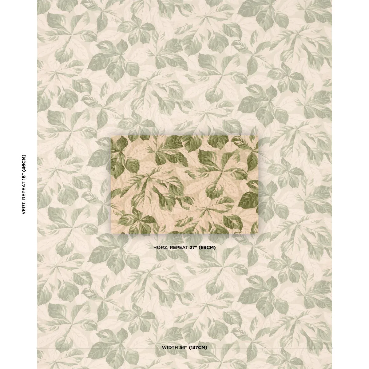 Schumacher 182650 Arboreal Sage fabric swatch