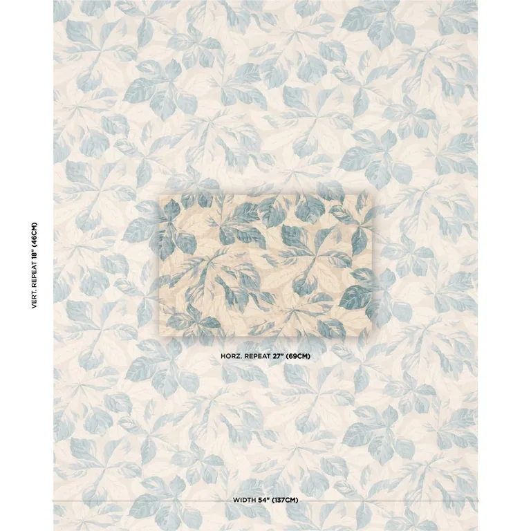 Schumacher 182651 Arboreal Sky fabric swatch