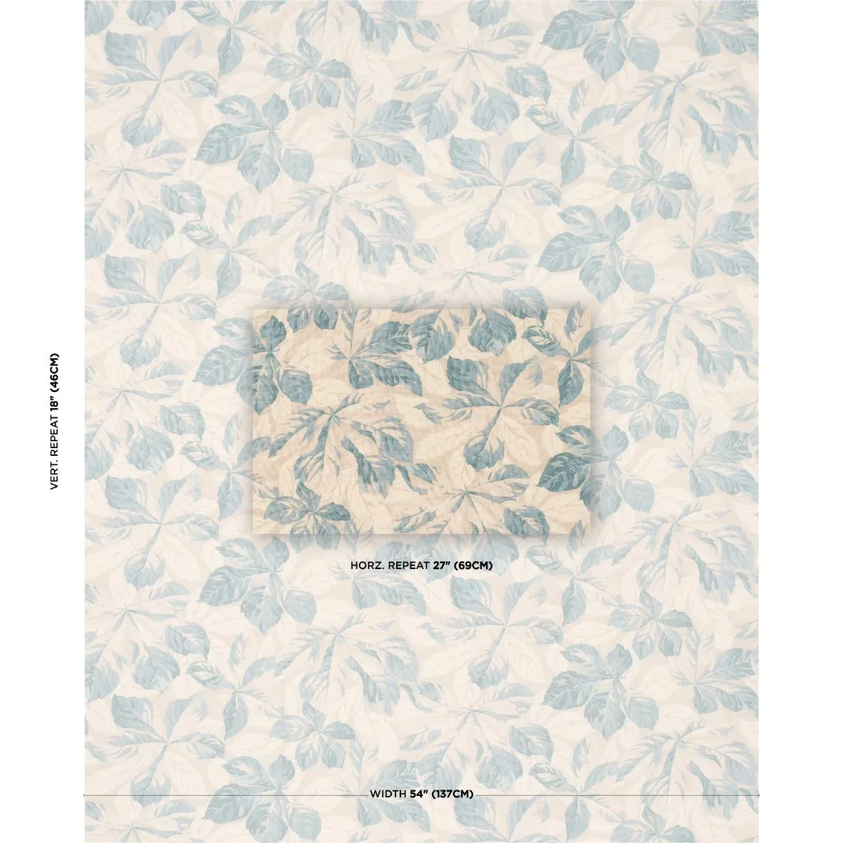 Schumacher 182651 Arboreal Sky fabric swatch