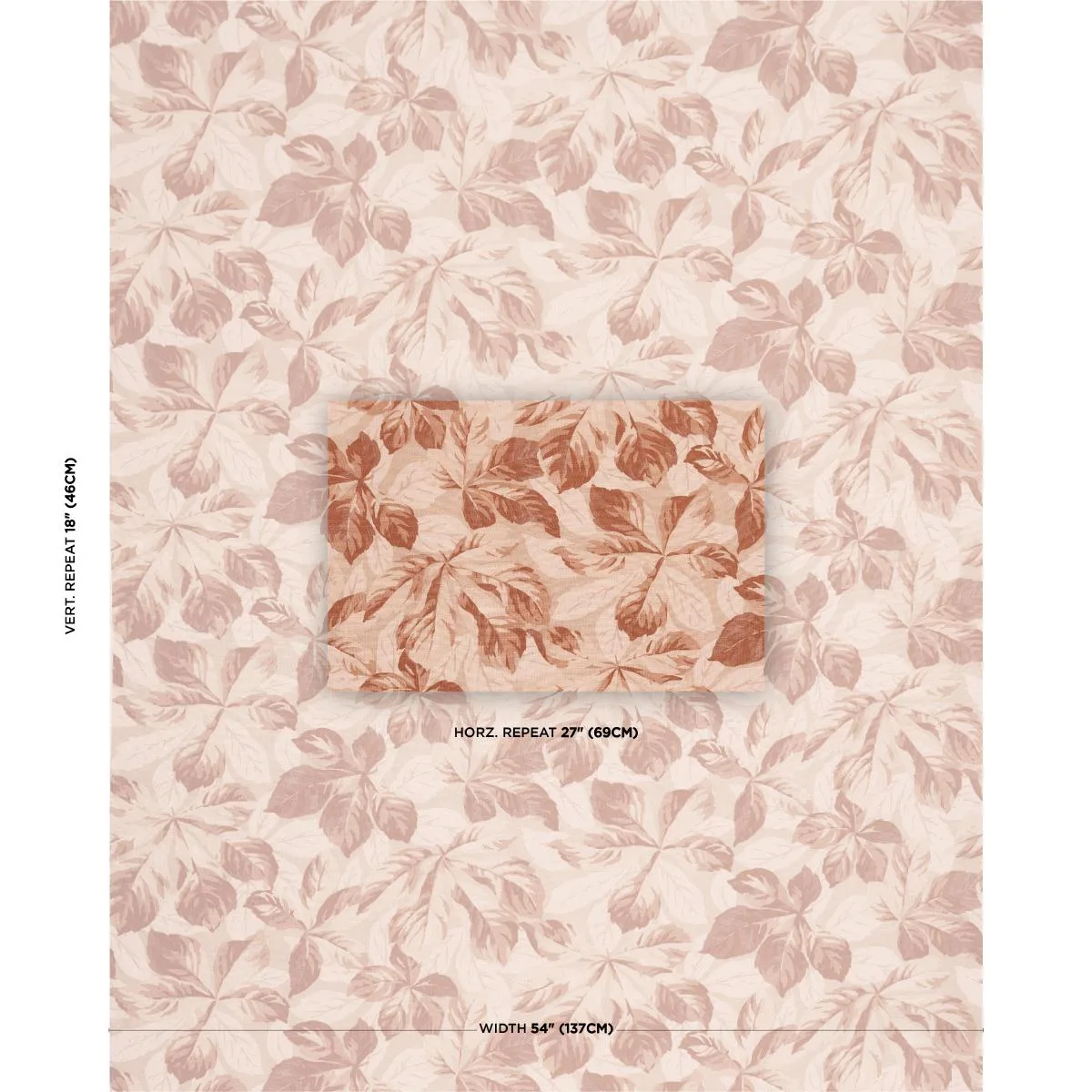Schumacher 182652 Arboreal Spice fabric swatch