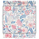 Schumacher 177370 Arborvitae Rose & Delft fabric swatch
