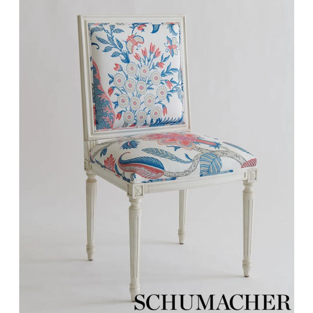 Schumacher 177372 Arborvitae Viridian & Blue fabric swatch