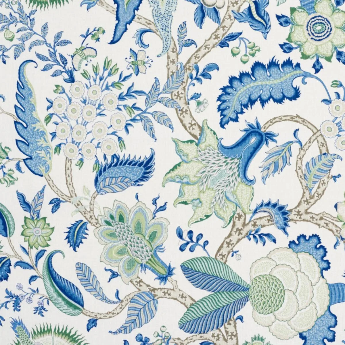 177372 Arborvitae Viridian & Blue Fabric