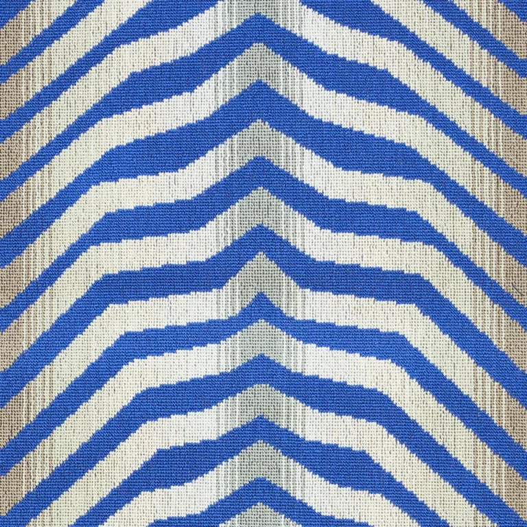 Schumacher 79520 Arcure éPinglé Cobalt fabric swatch