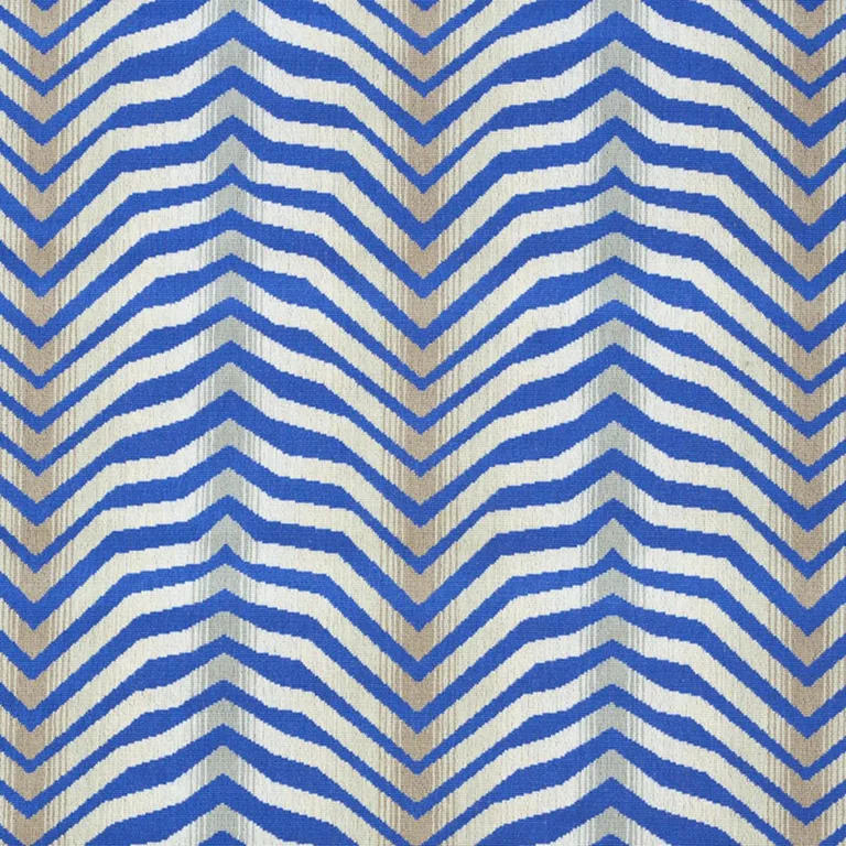 Schumacher 79520 Arcure éPinglé Cobalt fabric swatch