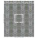 Schumacher 79521 Arcure éPinglé Zebra Black fabric swatch