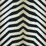 Schumacher 79521 Arcure éPinglé Zebra Black fabric swatch