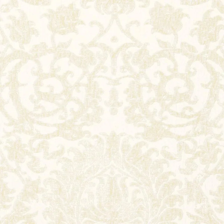 Schumacher 66362 Arezzo Linen Damask Champagne fabric swatch