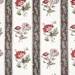 Schumacher 180242 Ariana Floral Stripe Chelsea Garden fabric swatch