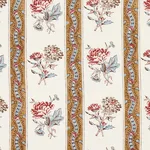 Schumacher 180240 Ariana Floral Stripe Document fabric swatch