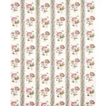 Schumacher 180243 Ariana Floral Stripe Famille Rose fabric swatch