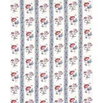 Schumacher 180241 Ariana Floral Stripe Pearlware Blue fabric swatch