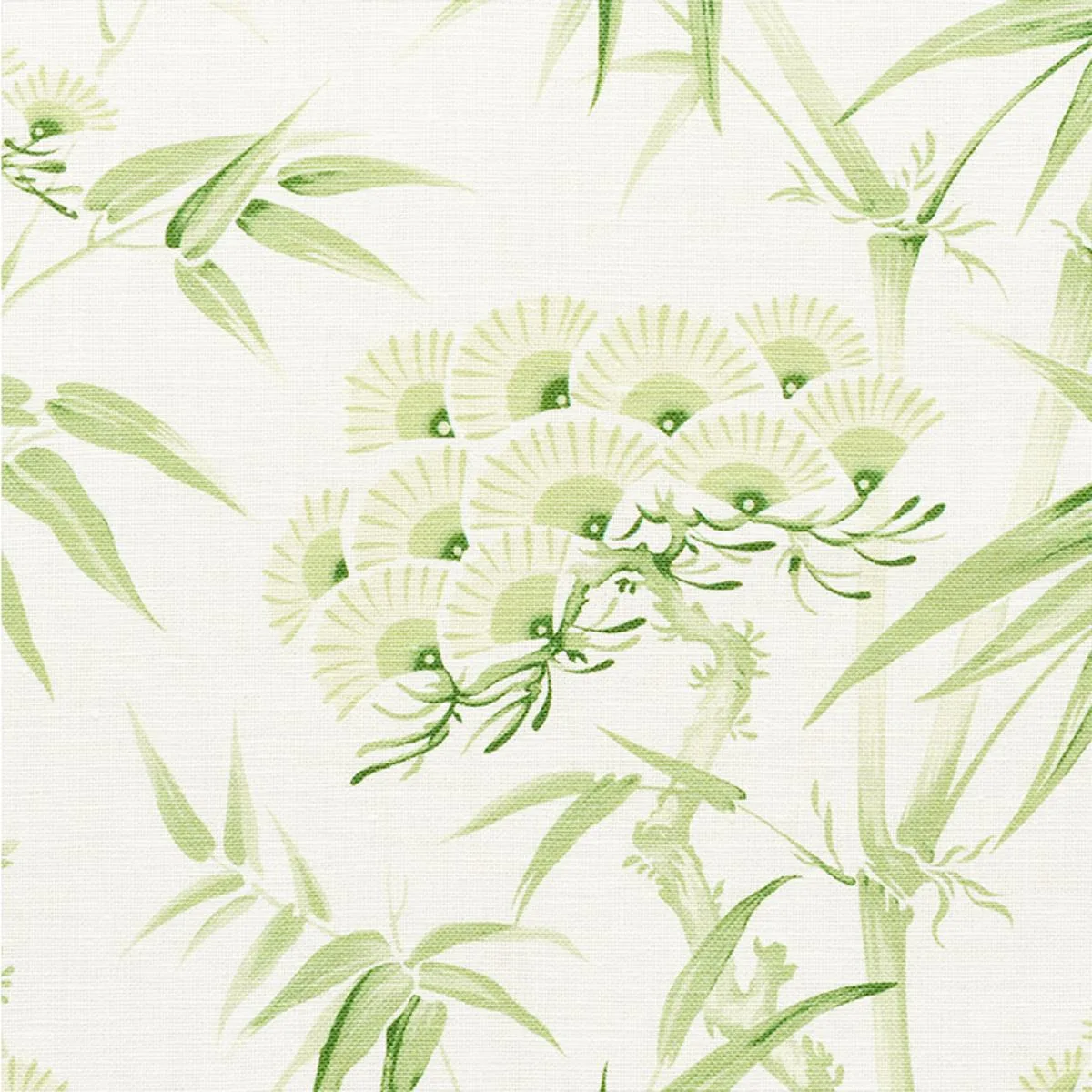 Schumacher 177041 Arita Floral Leaf fabric swatch