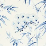 Schumacher 177040 Arita Floral Porcelain fabric swatch