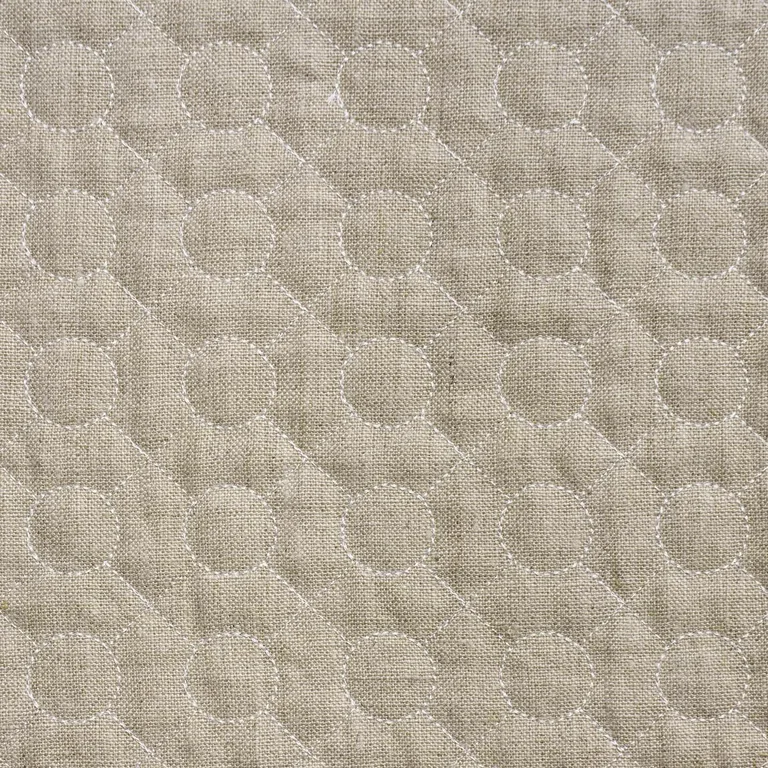 Schumacher 65000 Arles Embroidery Greige fabric swatch
