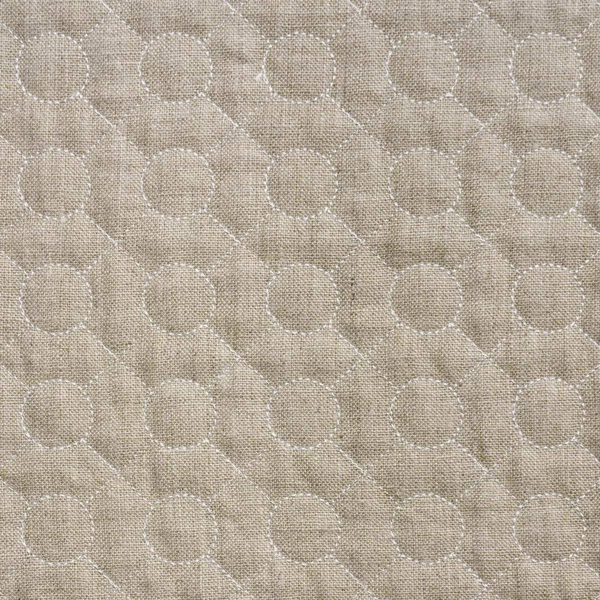 Schumacher 65000 Arles Embroidery Greige fabric swatch