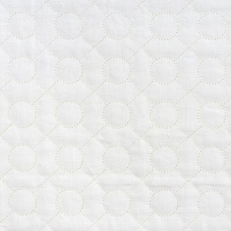 Schumacher 65001 Arles Embroidery Oyster fabric swatch