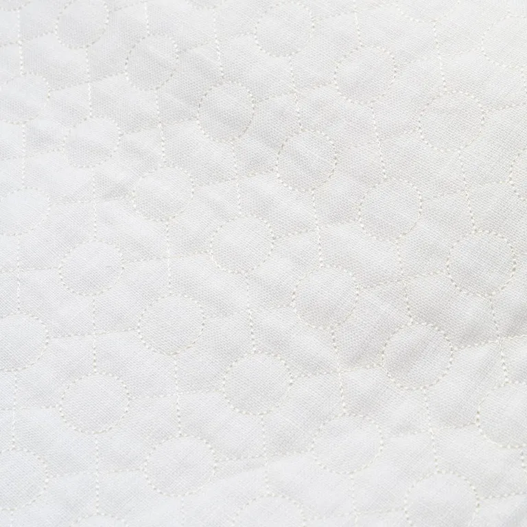 Schumacher 65001 Arles Embroidery Oyster fabric swatch