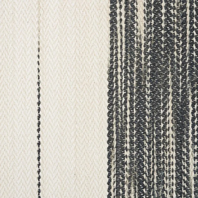 Schumacher 73312 Arroyo Stripe Charcoal fabric swatch