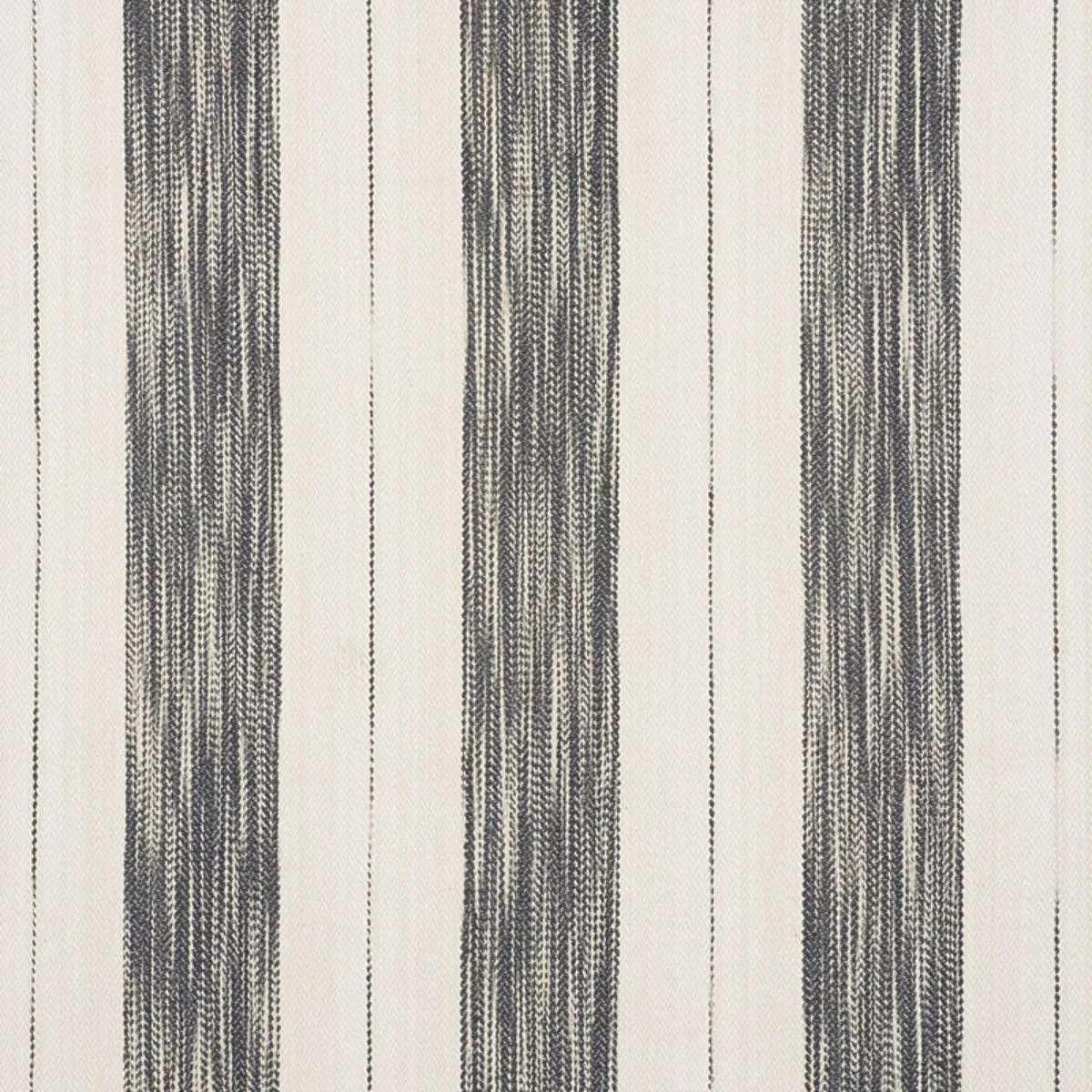 Schumacher 73312 Arroyo Stripe Charcoal fabric swatch