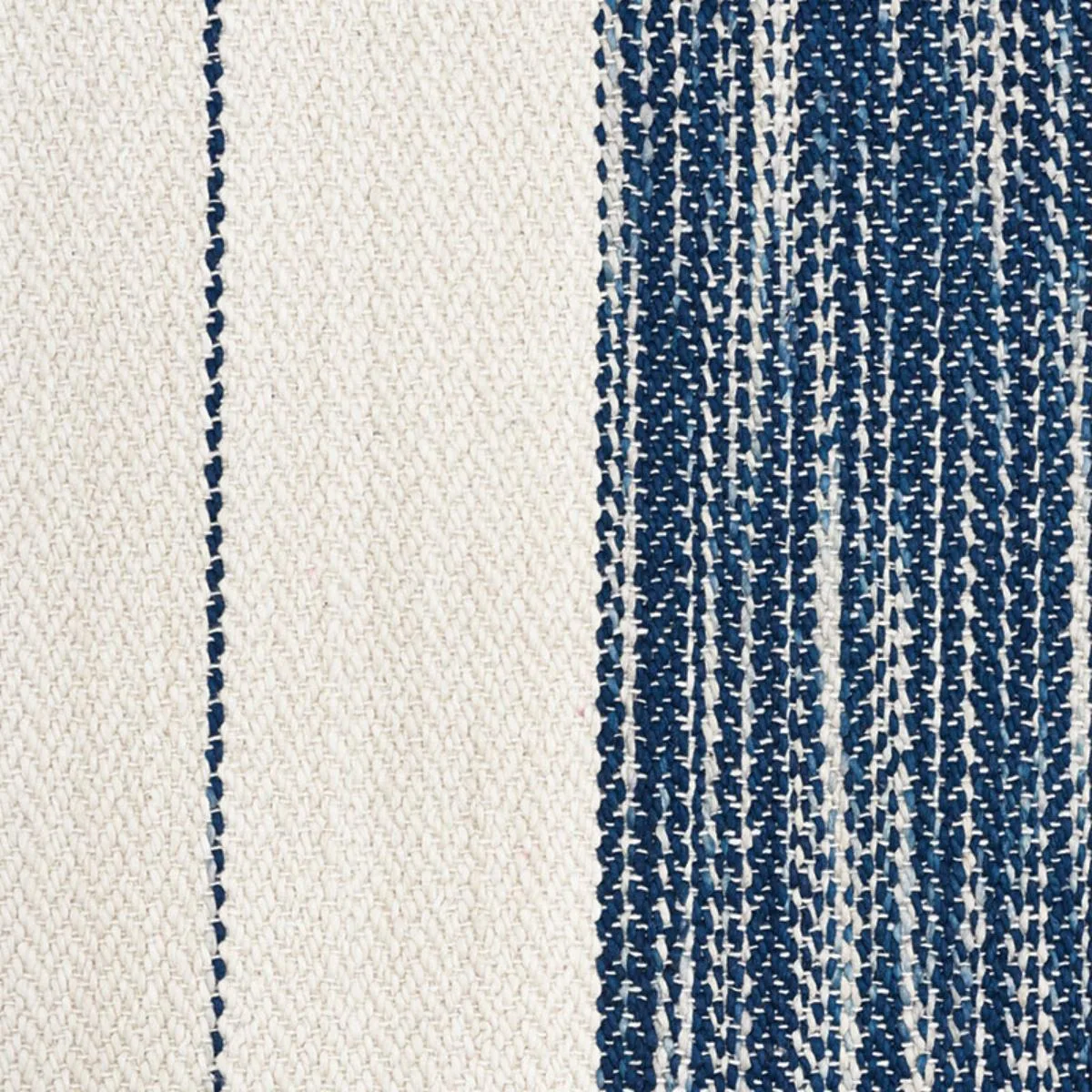 Schumacher 73311 Arroyo Stripe Indigo fabric swatch