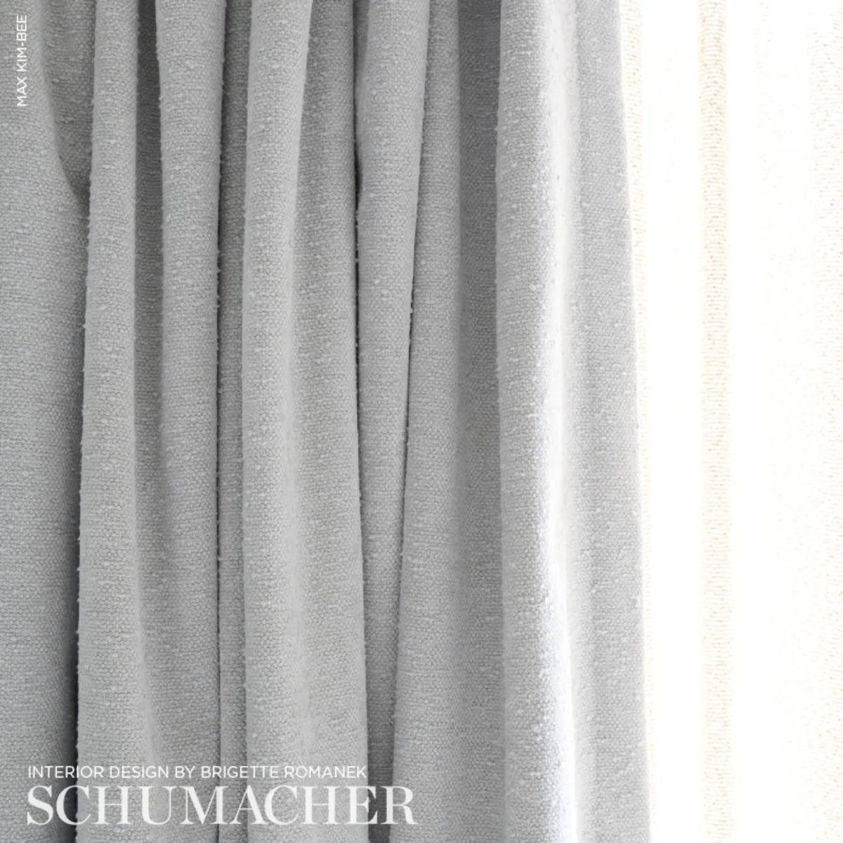 Schumacher 73382 Artisanal Bouclé Dove fabric swatch