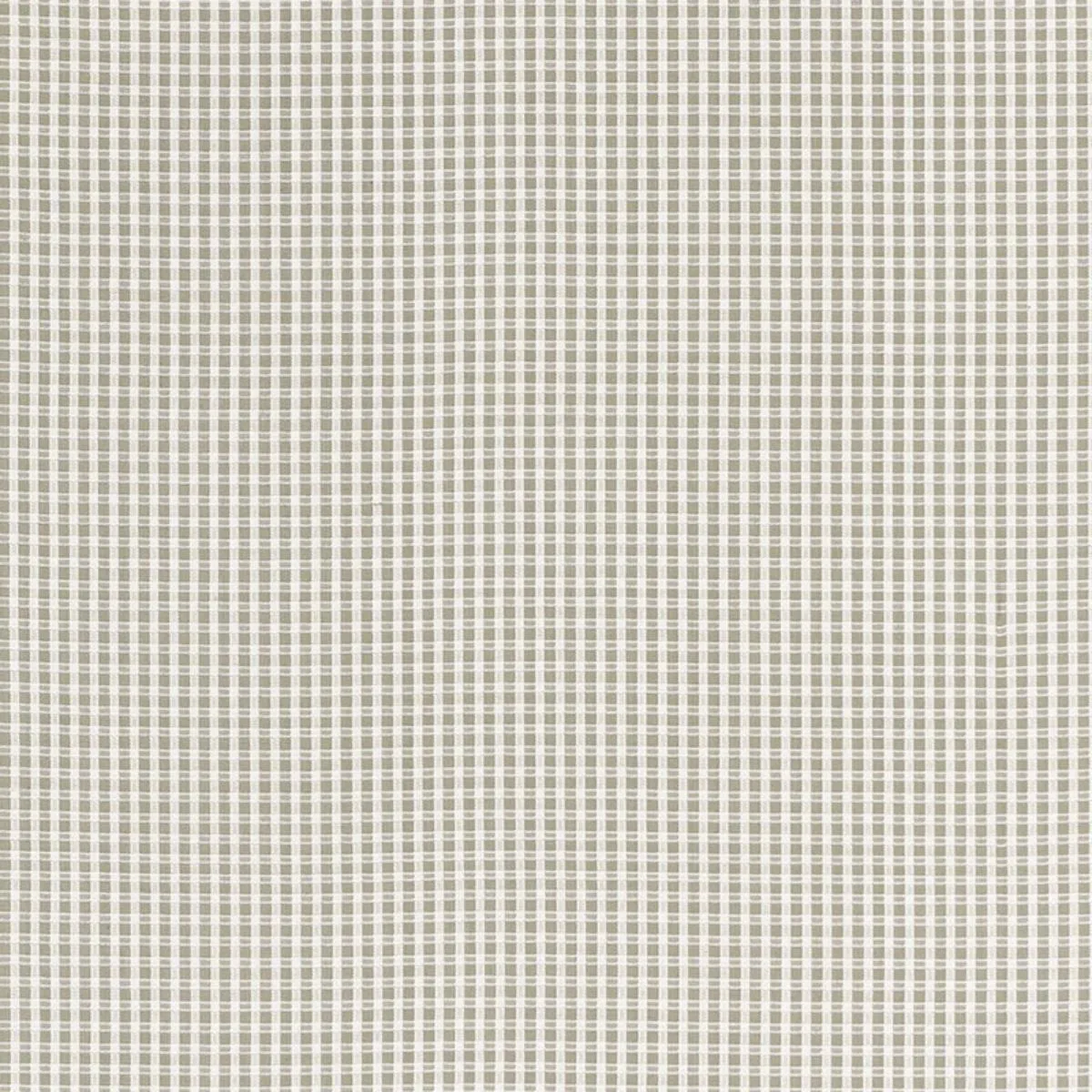 Schumacher 68043 Aruba Check Stone fabric swatch