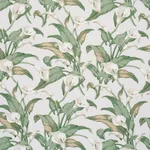 Schumacher 183120 Arum Lilies Ivory fabric swatch