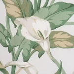 Schumacher 183120 Arum Lilies Ivory fabric swatch