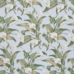 Schumacher 183123 Arum Lilies Sky fabric swatch