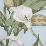 Schumacher 183123 Arum Lilies Sky fabric swatch