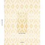 Schumacher 176098 Asaka Ikat Buttercup fabric swatch