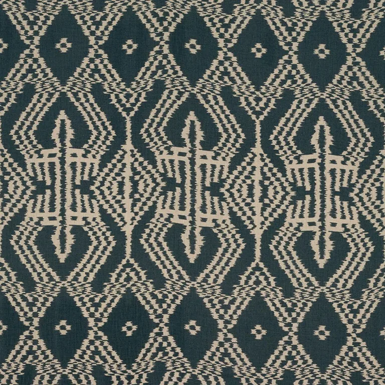 Schumacher 176094 Asaka Ikat Charcoal fabric swatch