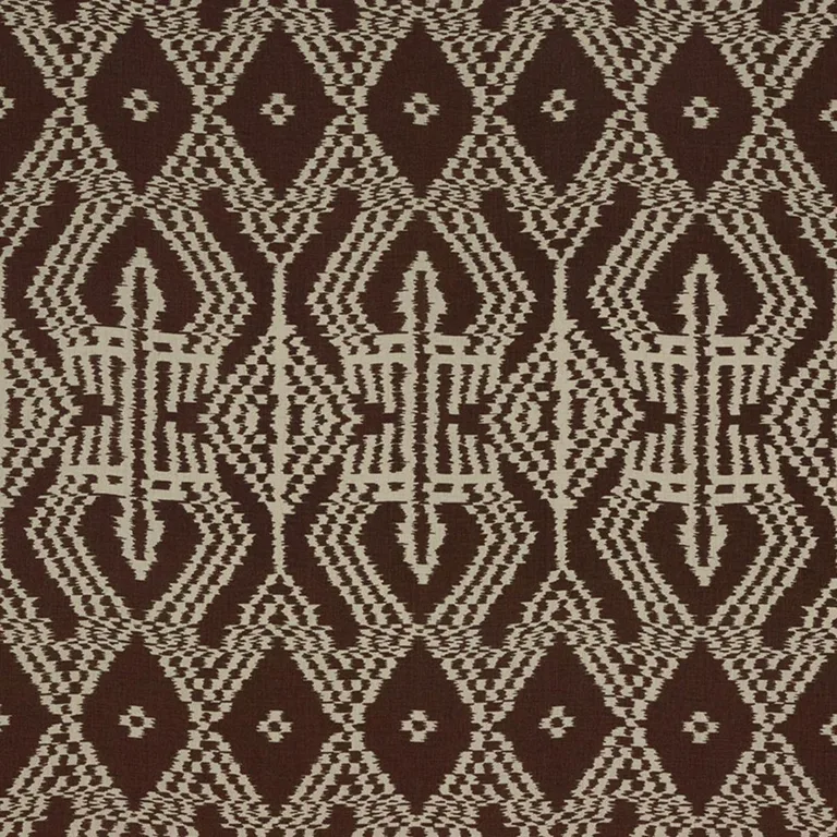 Schumacher 176093 Asaka Ikat Espresso fabric swatch