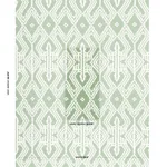 Schumacher 176097 Asaka Ikat Green fabric swatch